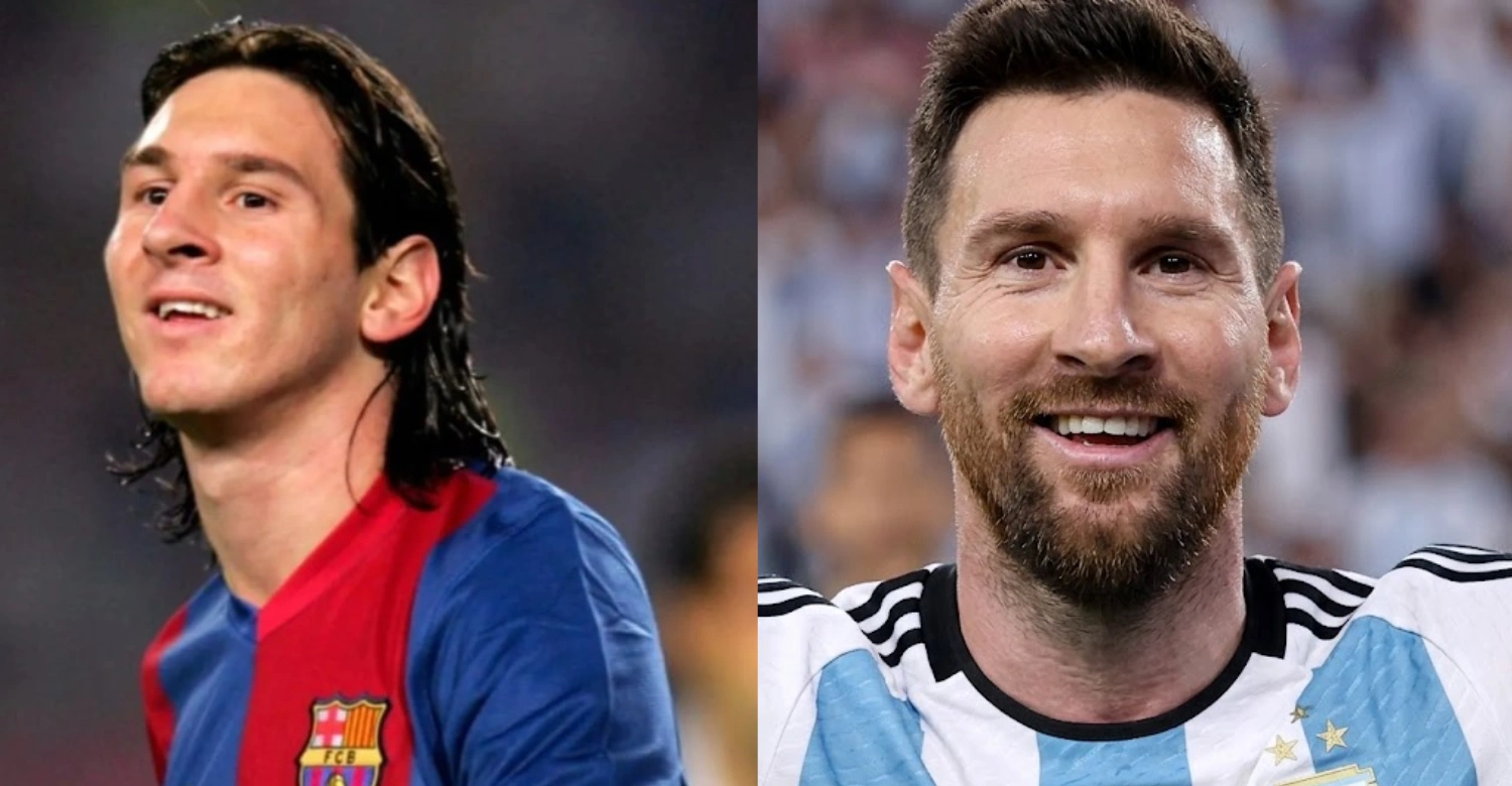 Lionel Messi before and after